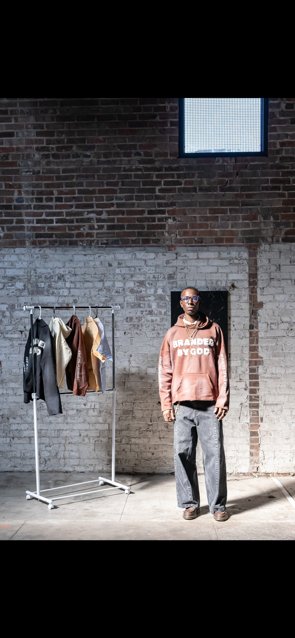 Branded By God Hoodie Chocolate Brown