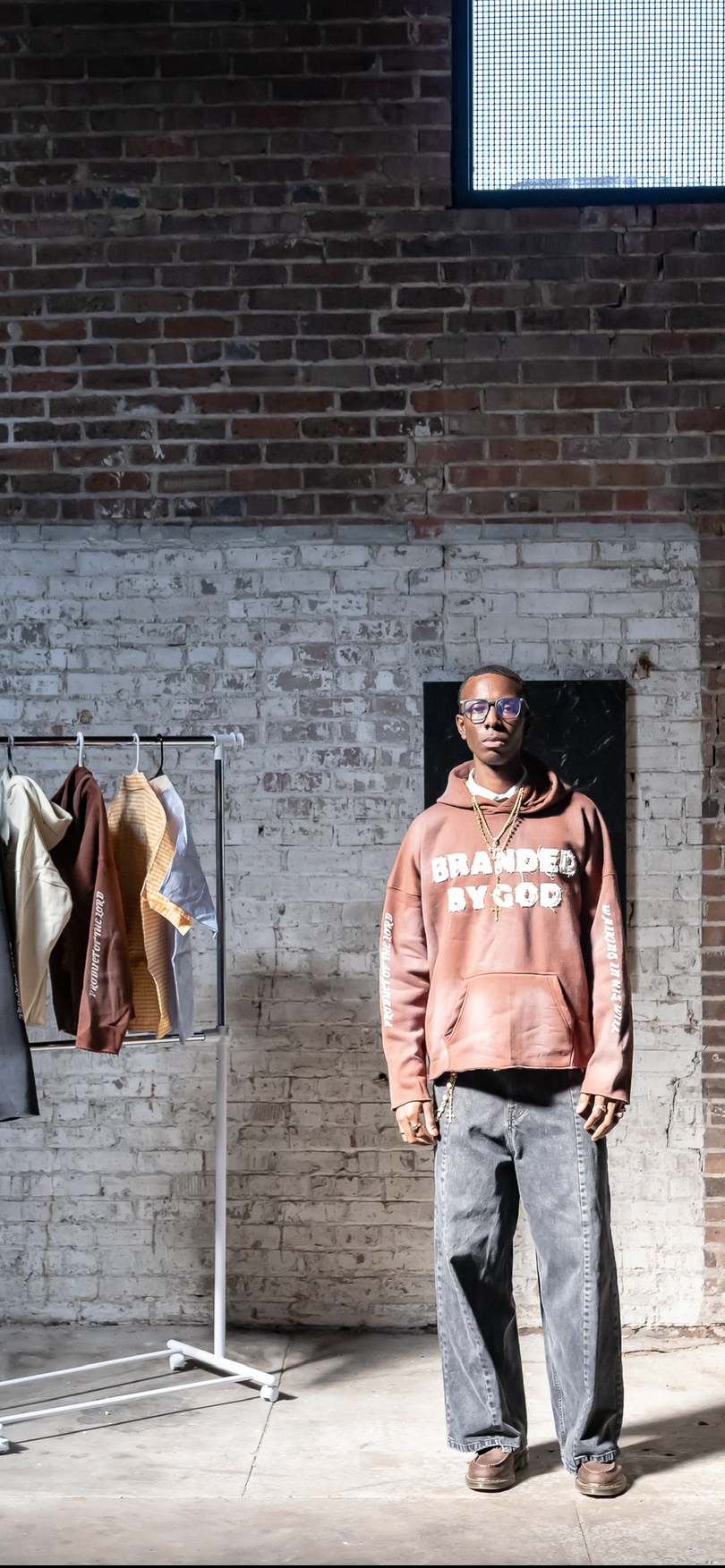 Branded By God Hoodie Chocolate Brown