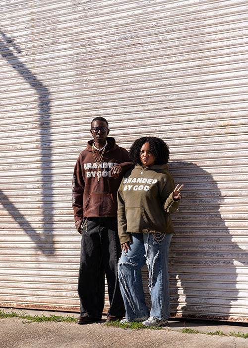 Chocolate Brown “Branded by God” Hoodie French Terry Cotton