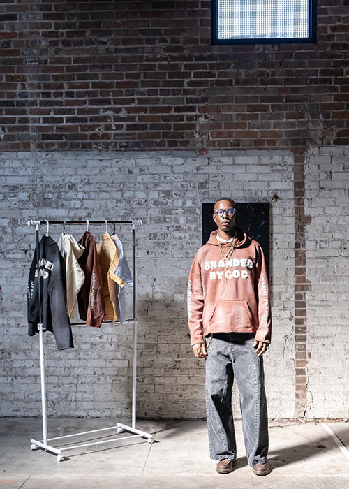 Chocolate Brown “Branded by God” Hoodie French Terry Cotton