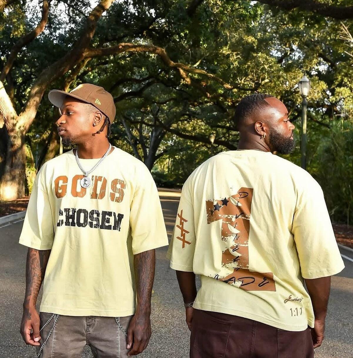 Cream & Brown “ Gods Chosen 1 tee”